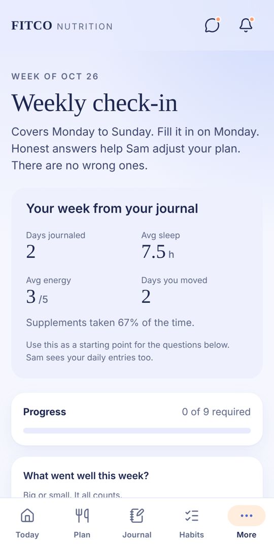 Check-ins that fill themselves
