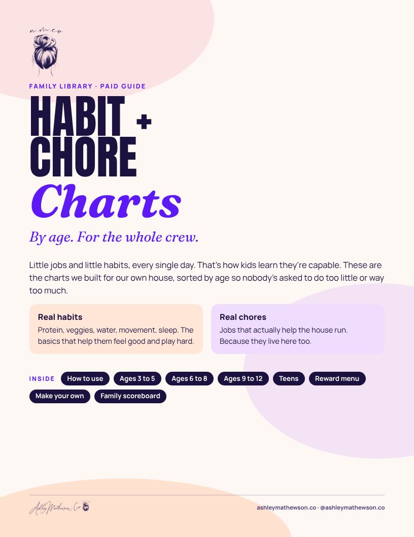 Habit and Chore Charts printable cover